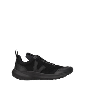 Black Fabric Athletic Sneakers