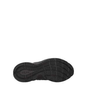 Black Fabric Athletic Sneakers