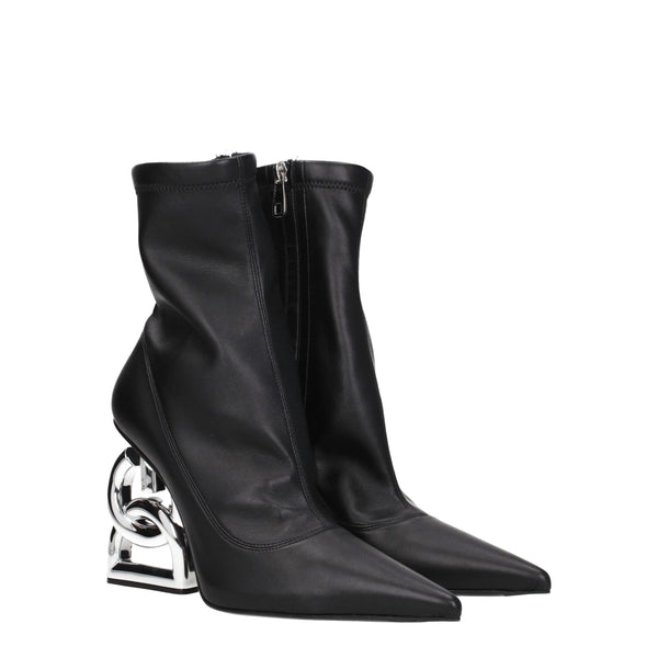 Black Leather Ankle Boots