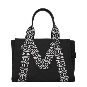 Black Fabric Shoulder Bag