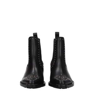 Black Leather Ankle Boots