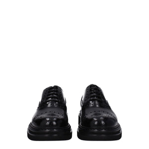 Black Leather Oxfords And Derbies