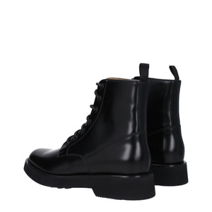 Black Leather Ankle Boots