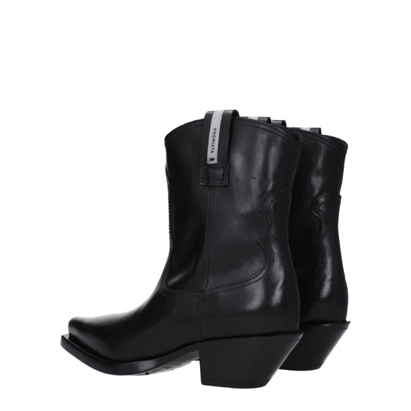 Black Leather Ankle Boots
