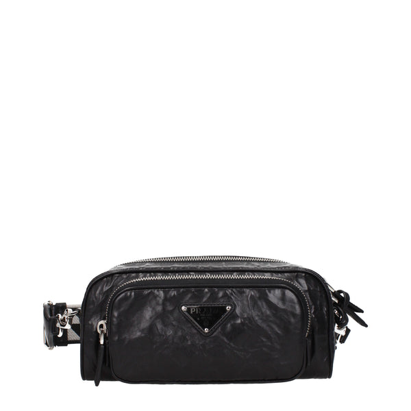 Black Leather Crossbody Bag