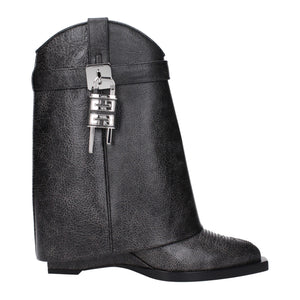 Black Leather Ankle Boots