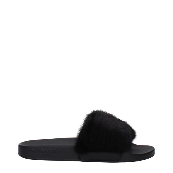 Black Cotton Slippers