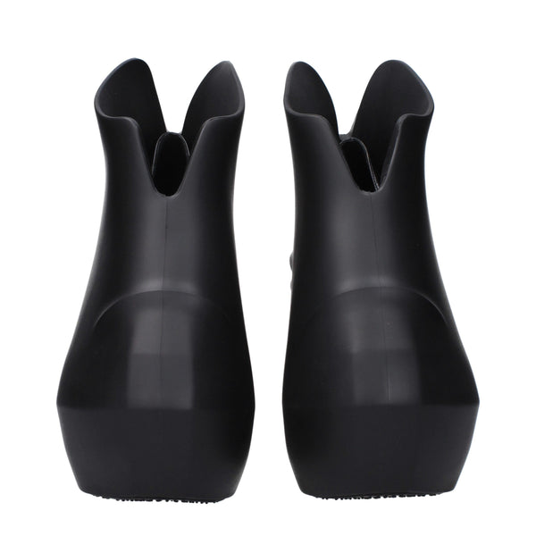 Black Cotton Wedge Sandals