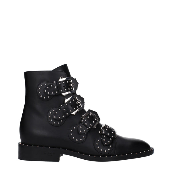 Black Leather Ankle Boots