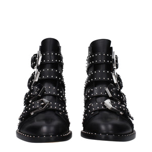 Black Leather Ankle Boots