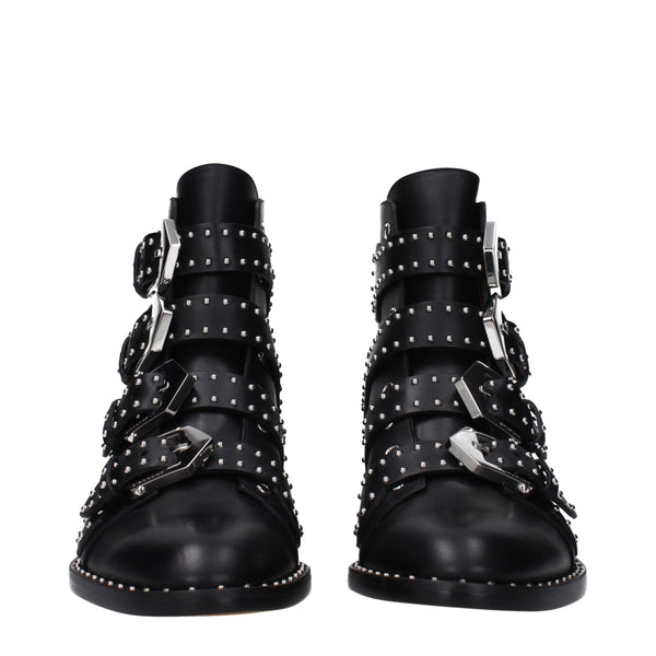 Black Leather Ankle Boots