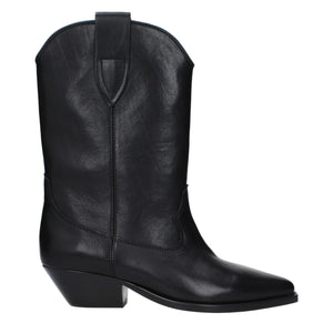 Black Leather Ankle Boots