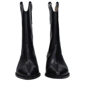 Black Leather Ankle Boots