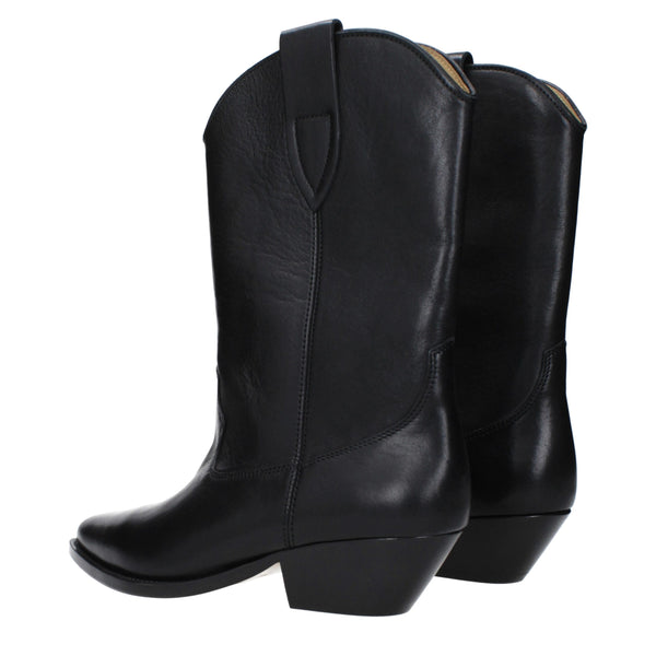 Black Leather Ankle Boots