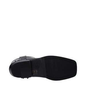 Black Leather Ankle Boots