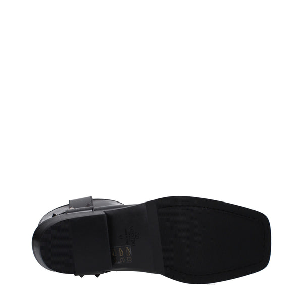 Black Leather Ankle Boots