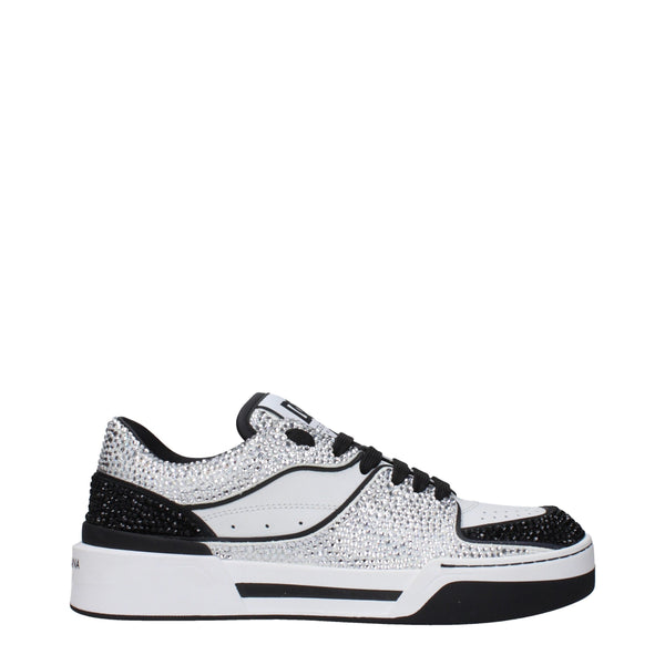 White Leather Low Top Sneakers