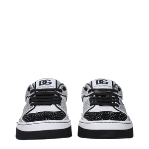 White Leather Low Top Sneakers