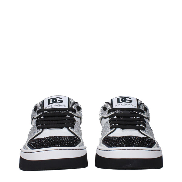 White Leather Low Top Sneakers