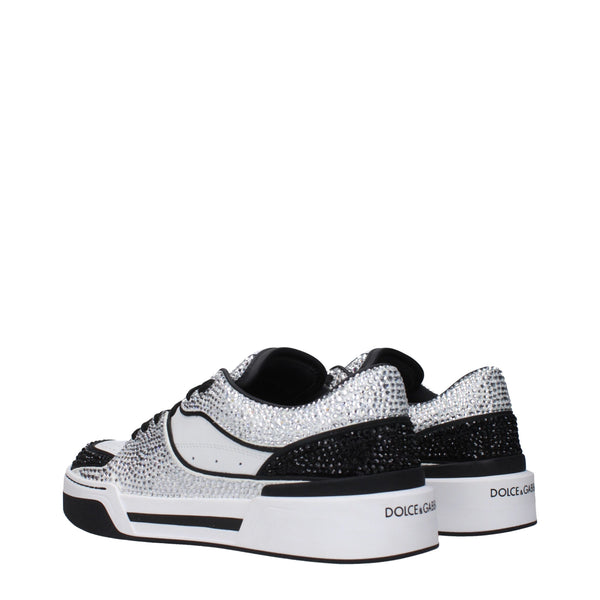 White Leather Low Top Sneakers