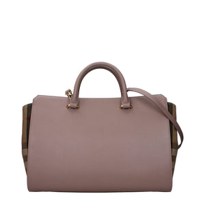 Gray Leather Handbag