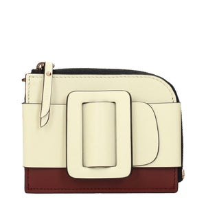 Beige Leather Cardholder