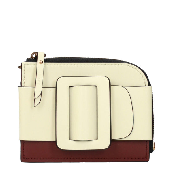 Beige Leather Cardholder