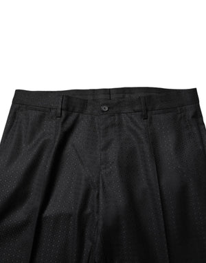 Black Jacquard Single Breasted 2 Piece Suit