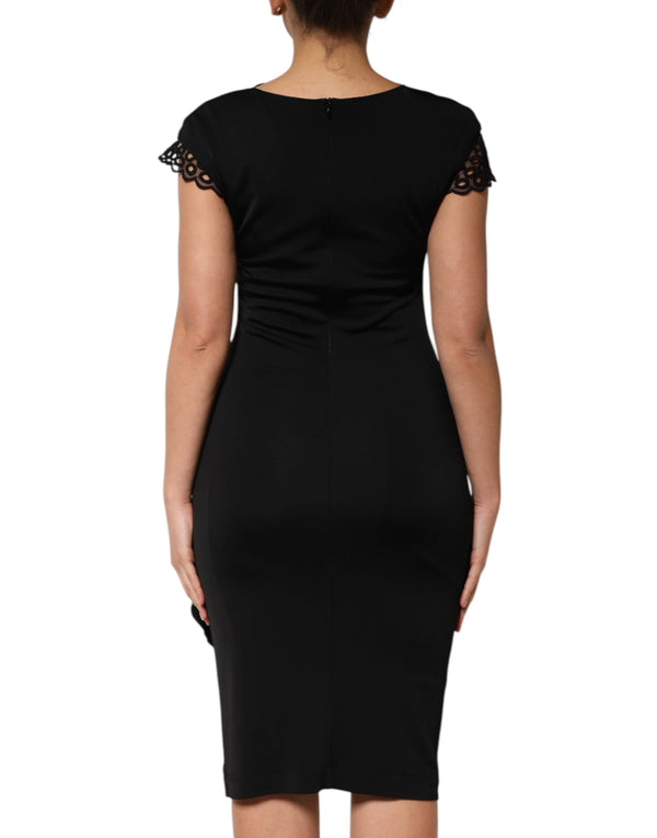 Black Bodycon Short Sleeves Dress