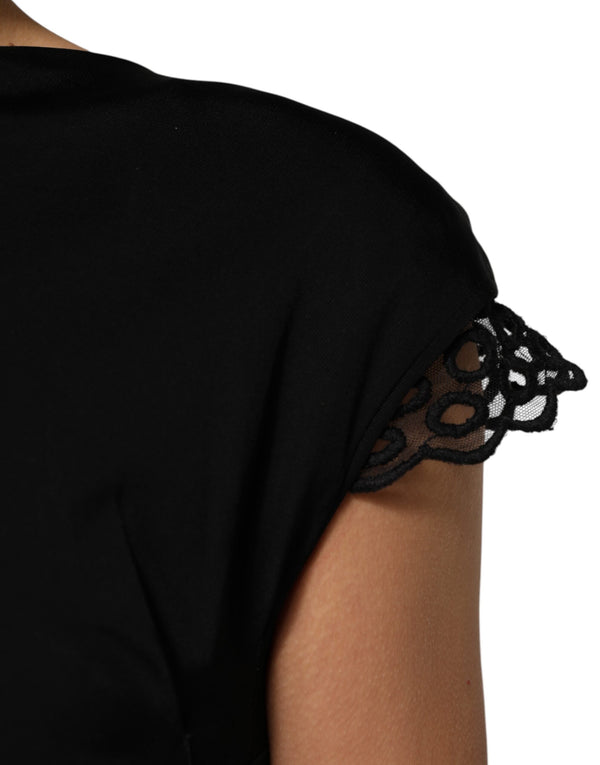 Black Bodycon Short Sleeves Dress