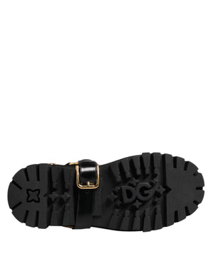 Black Leather Chelsea Men Short Boots Shoes