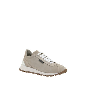Beige Rubber Platform Sneakers