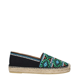 Black Fabric Espadrilles