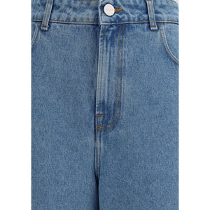 Blue Cotton Relaxed Fit Jeans