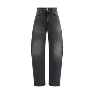 Black Cotton Relaxed Fit Jeans