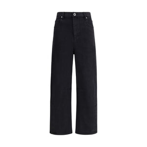 Black Cotton High-Waisted Jean
