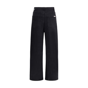 Black Cotton High-Waisted Jean