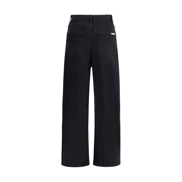 Black Cotton High-Waisted Jean