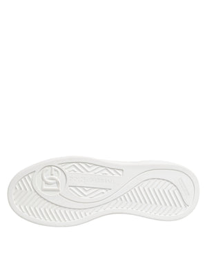 White Miami Leather Low Top Sneakers Shoes