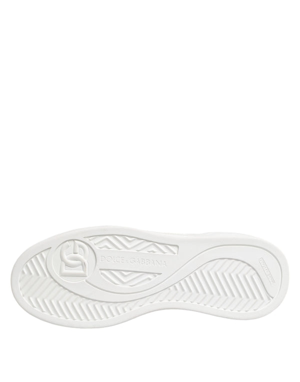 White Miami Leather Low Top Sneakers Shoes