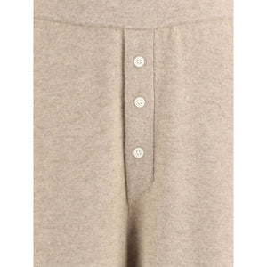 Beige Cashmere Casual Pants