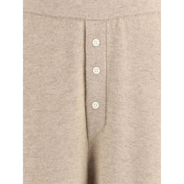 Beige Cashmere Casual Pants