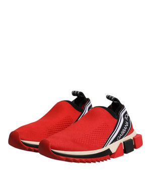 Red Sorrento Slip On Low Top Sneakers Shoes