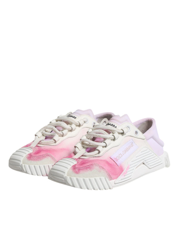 White NS1 Lace Up Low Top Sneakers Shoes