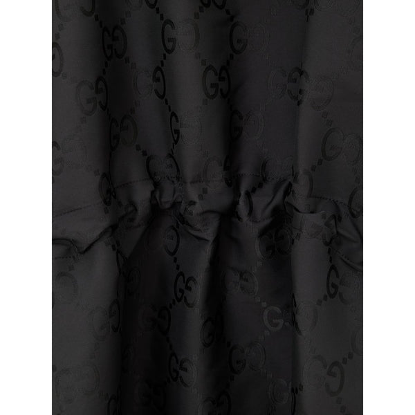 Black Polyester Trench Coat