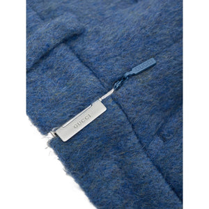 Blue Wool Shorts