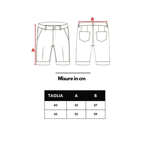 Blue Wool Shorts