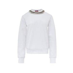 White Cotton Sweatshirt