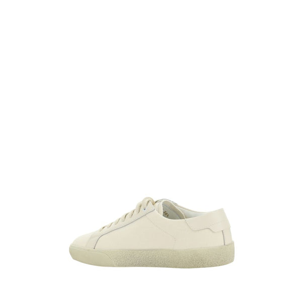 White Rubber Low Top Sneakers