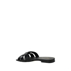 Black Calf Leather Bos Taurus Sandals